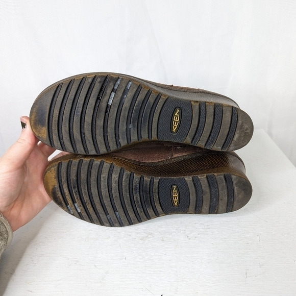 Keen Kate Leather Wedge Zip Up Ankle Bootie Boots - Picture 7 of 8